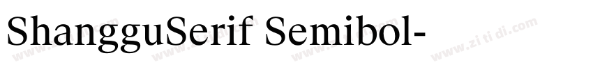 ShangguSerif Semibol字体转换